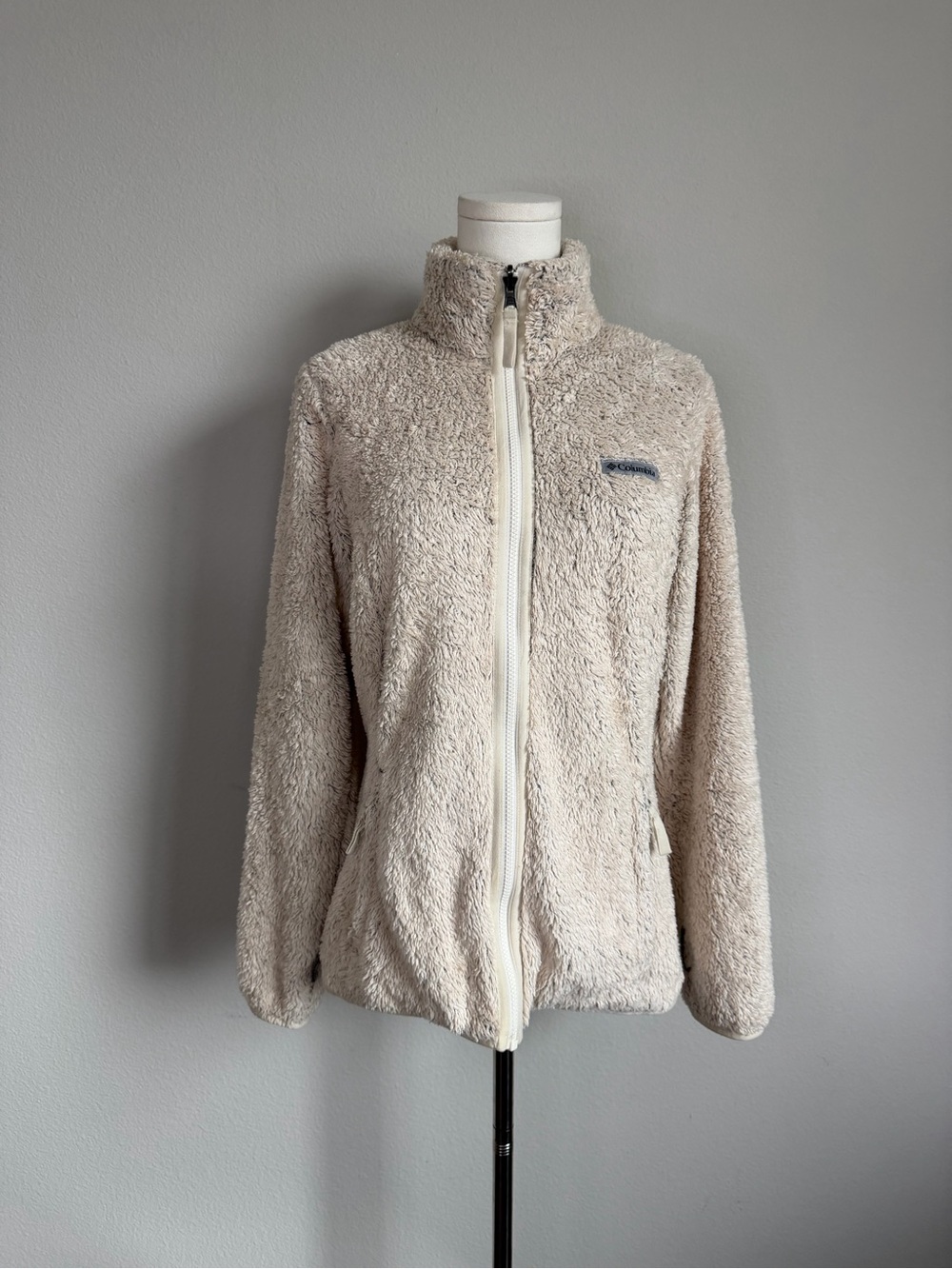Columbia Women’s Plush Full Zip Fleece Cream Small